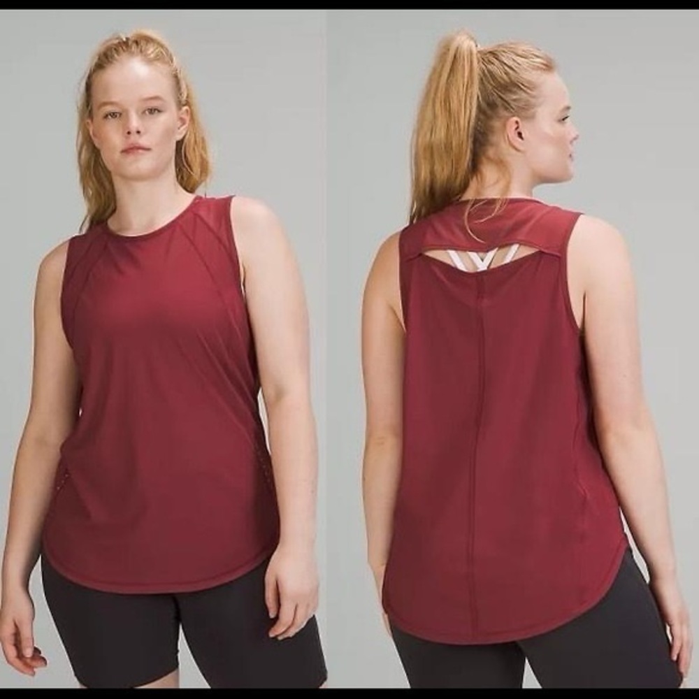 Lululemon sz 8 Sculpt tank Il mulled wine